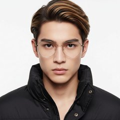 Gafas ovaladas de metal rosa #BS0406-0164