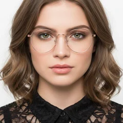 BS0406-0165_Pink_Oval_Metal_Glasses_model
