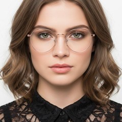 BS0406-0165_Pink_Oval_Metal_Glasses_model