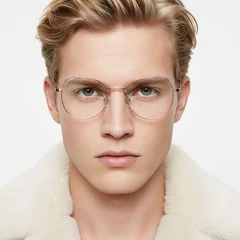 Oval Purple Metal Glasses #BS0406-0166