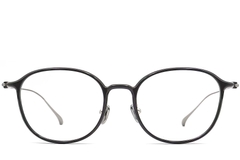 BS0406-0167_Black_Oval_Titanium_Glasses_front