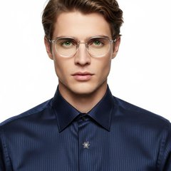 Oval Transparent Titanium Glasses #BS0406-0169