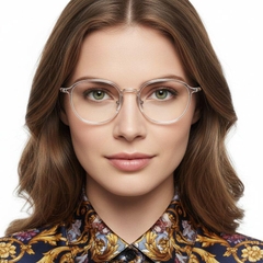 Ovale transparente Titanbrille #BS0406-0169