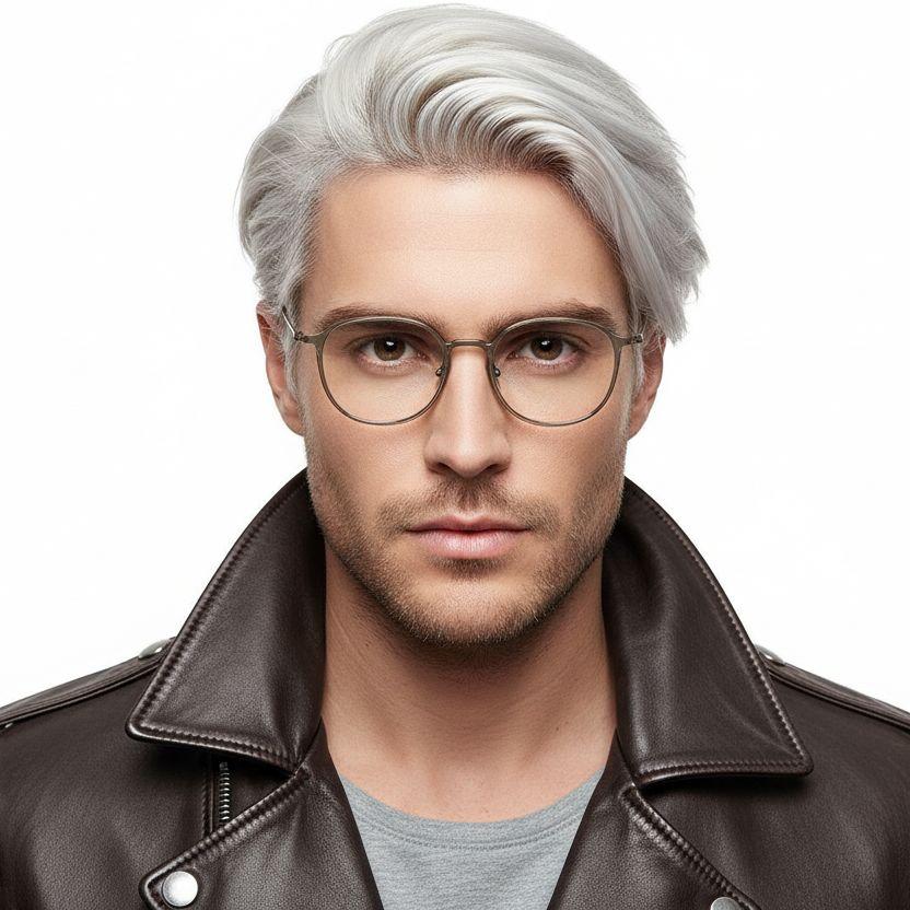 Ovale grüne Titanbrille #BS0406-0170