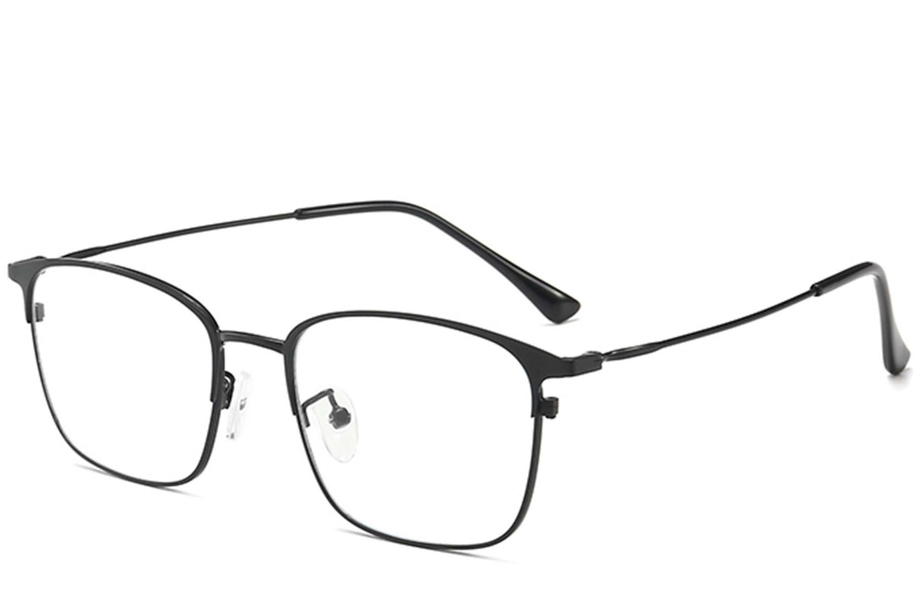 Gafas rectangulares de metal negro #BS0406-0172