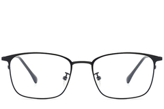 BS0406-0172_Black_Rectangular_Metal_Glasses_front