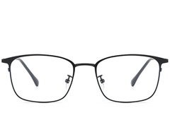 BS0406-0172_Black_Rectangular_Metal_Glasses_front