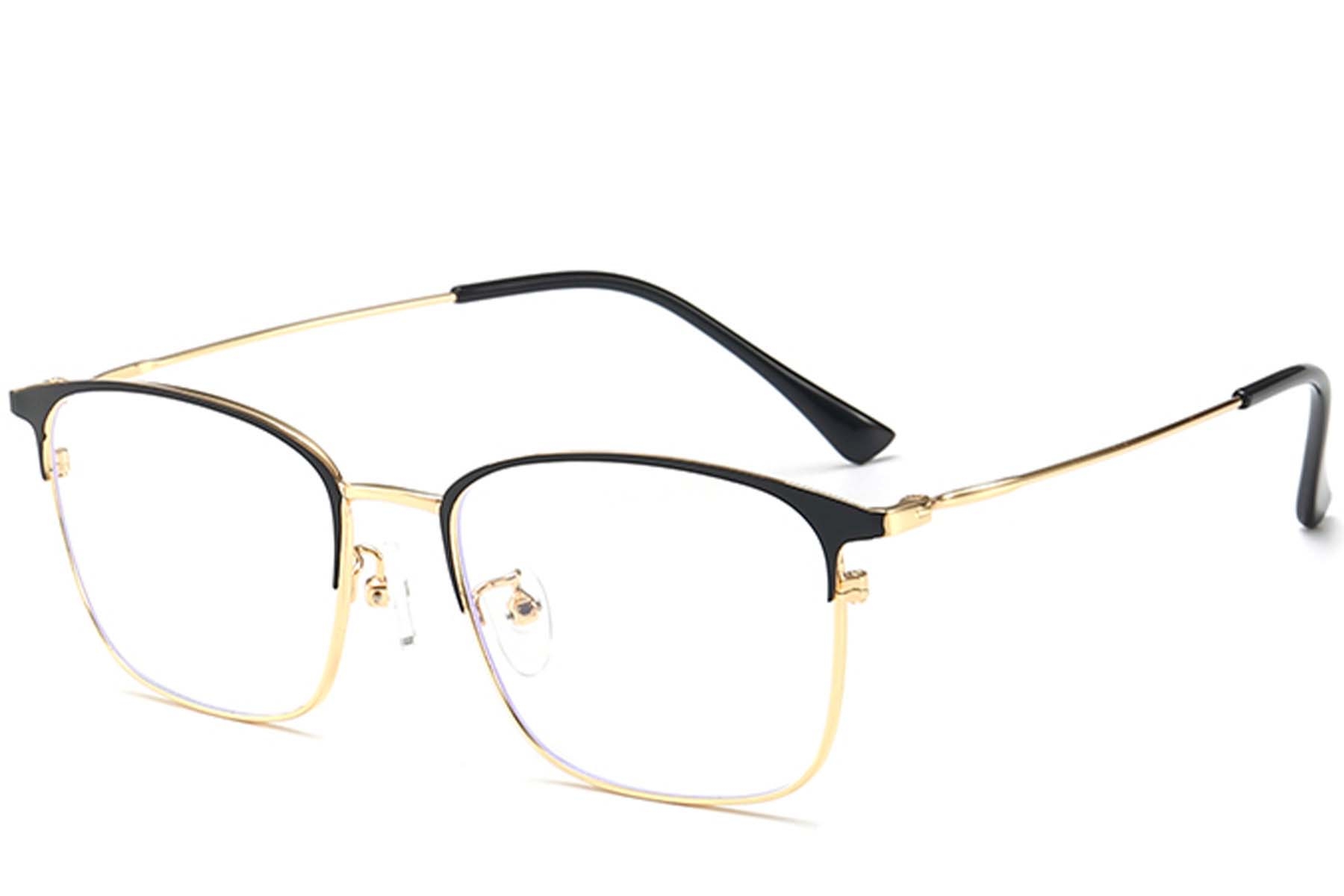 Rectangular Golden Metal Glasses #BS0406-0173