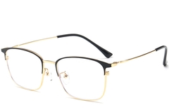 Rectangular Golden Metal Glasses #BS0406-0173