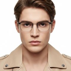 Rectangular Silver Metal Glasses #BS0406-0174