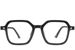 BS0406-0175_Black_Rectangular_TR90_Glasses_front