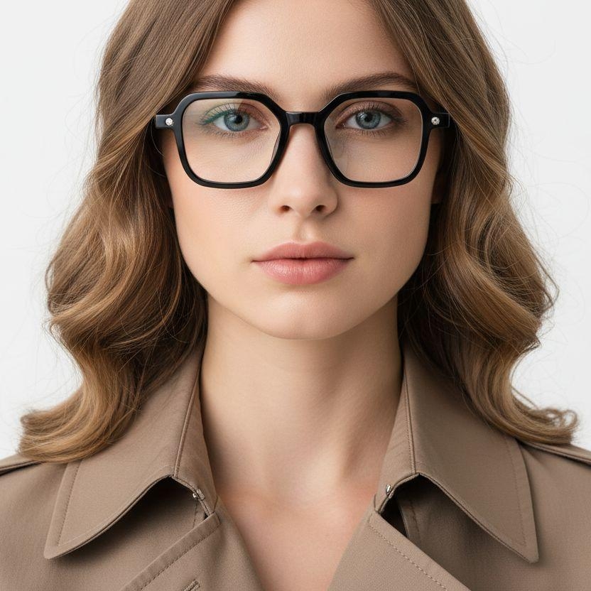 Gafas rectangulares negras TR90 #BS0406-0175