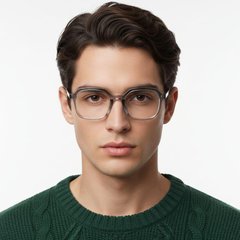Rectangular Grey TR90 Glasses #BS0406-0177