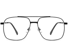 BS0406-0183_Black_Aviator_Metal_Glasses_front