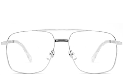 BS0406-0184_Silver_Aviator_Metal_Glasses_front