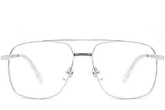 BS0406-0184_Silver_Aviator_Metal_Glasses_front