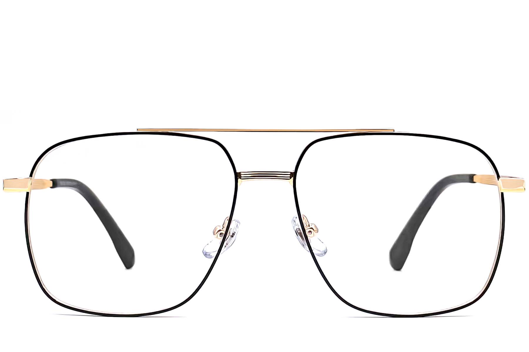 BS0406-0186_Golden_Aviator_Metal_Glasses_front