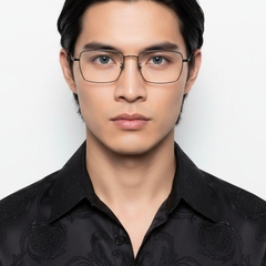 Rectangular Grey Titanium Glasses #BS0406-0191