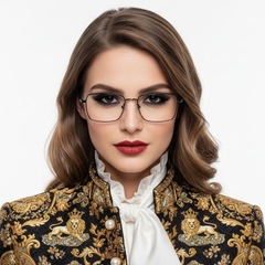 Rectangular Grey Titanium Glasses #BS0406-0191