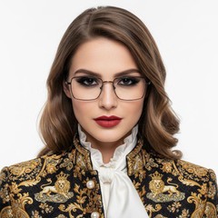 BS0406-0191_Grey_Rectangular_Titanium_Glasses_model