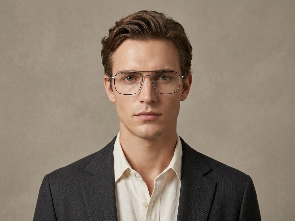 BS0406-0192_Silver_Aviator_Metal_Glasses-tryon_male