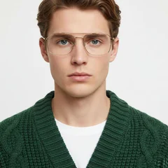 BS0406-0195_Golden_Aviator_Metal_Glasses_model