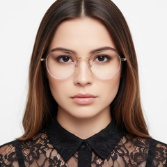 Geometric Pink Metal Glasses #BS0406-0199