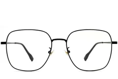 BS0406-0201_Black_Rectangular_Metal_Glasses_front