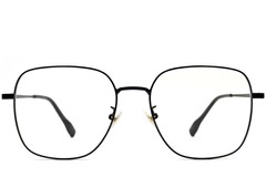 BS0406-0201_Black_Rectangular_Metal_Glasses_front