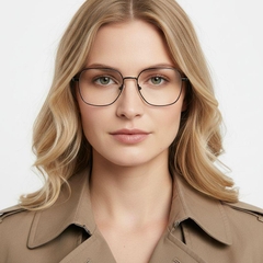 Rectangular Black Metal Glasses #BS0406-0201