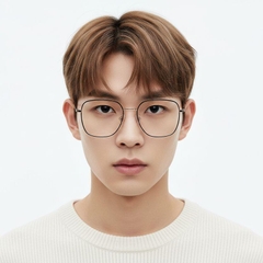 Rectangular Golden Metal Glasses #BS0406-0202