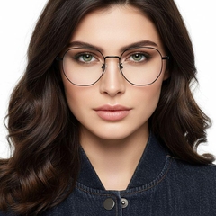 Geometric Black Metal Glasses #BS0406-0206