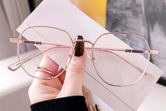 BS0406-0208_Pink_Geometric_Metal_Glasses_front