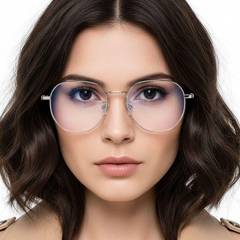 Geometric Silver Metal Glasses #BS0406-0209