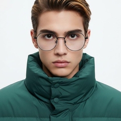 BS0406-0211_Black_Oval_Metal_Glasses_model