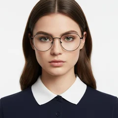BS0406-0211_Black_Oval_Metal_Glasses_model