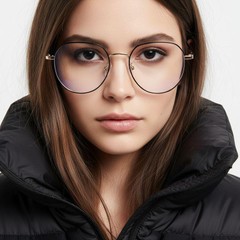 BS0406-0212_Golden_Oval_Metal_Glasses_model