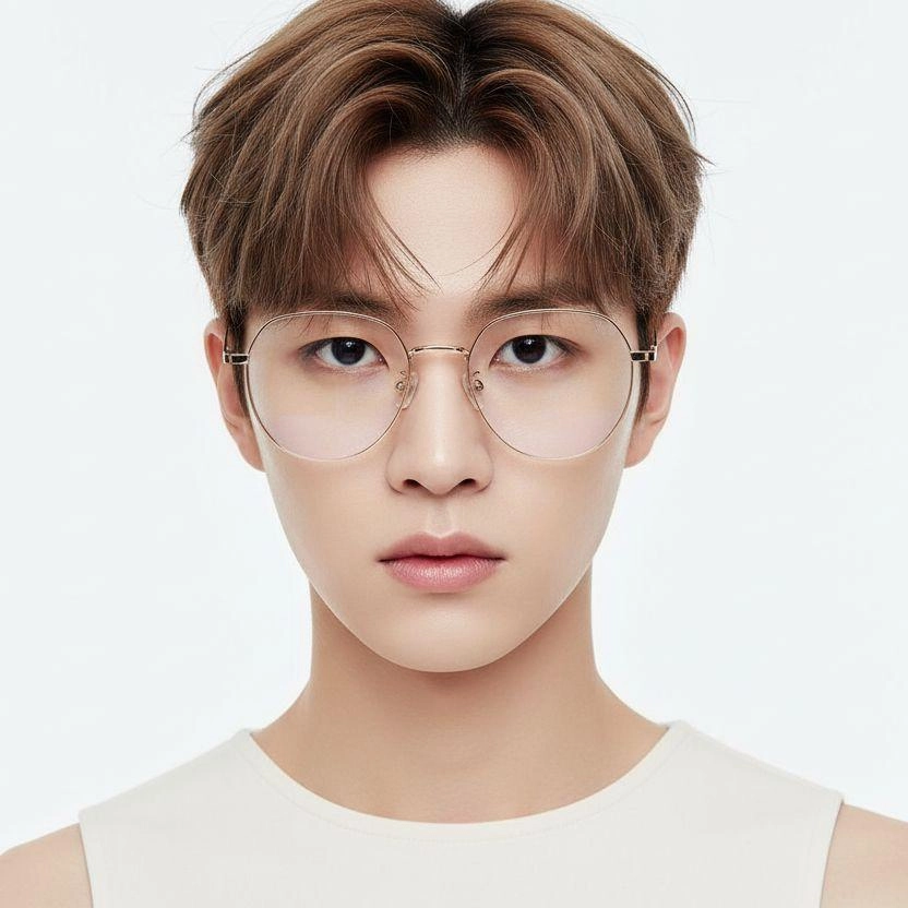 Oval Pink Metal Glasses #BS0406-0214