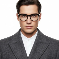 BS0406-0216_Black_Oval_TR90_Glasses_model