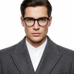 BS0406-0216_Black_Oval_TR90_Glasses_model