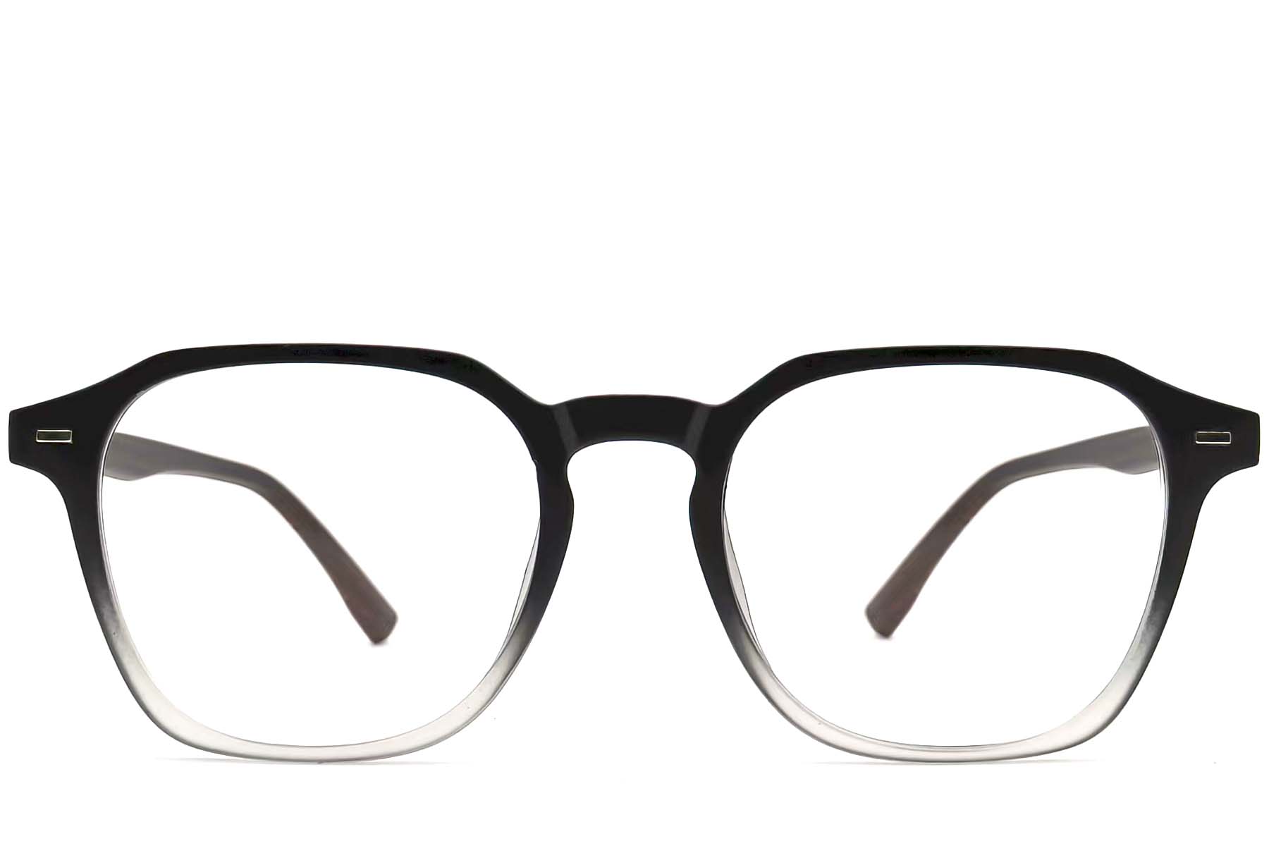 BS0406-0220_Black_Rectangular_TR90_Glasses_front