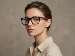 BS0406-0223_Black_Rectangular_TR90_Glasses-tryon_female