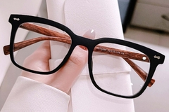 BS0406-0224_Black_Rectangular_TR90_Glasses_front