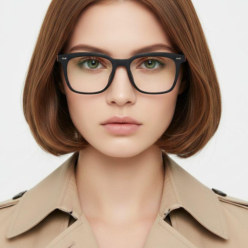 Rectangular Black TR90 Glasses #BS0406-0224