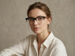 BS0406-0225_Black_Rectangular_TR90_Glasses-tryon_female