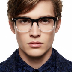 BS0406-0225_Black_Rectangular_TR90_Glasses_model