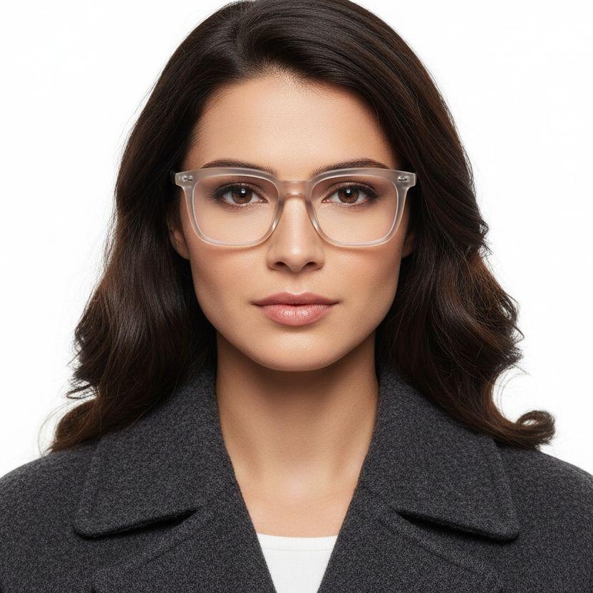 Lunettes rectangulaires grises TR90 #BS0406-0226