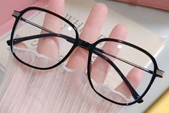 BS0406-0230_Black_Rectangular_TR90_Kids_Glasses_front