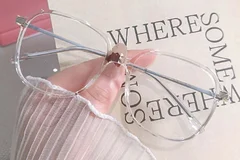 BS0406-0231_Transparent_Rectangular_TR90_Kids_Glasses_front