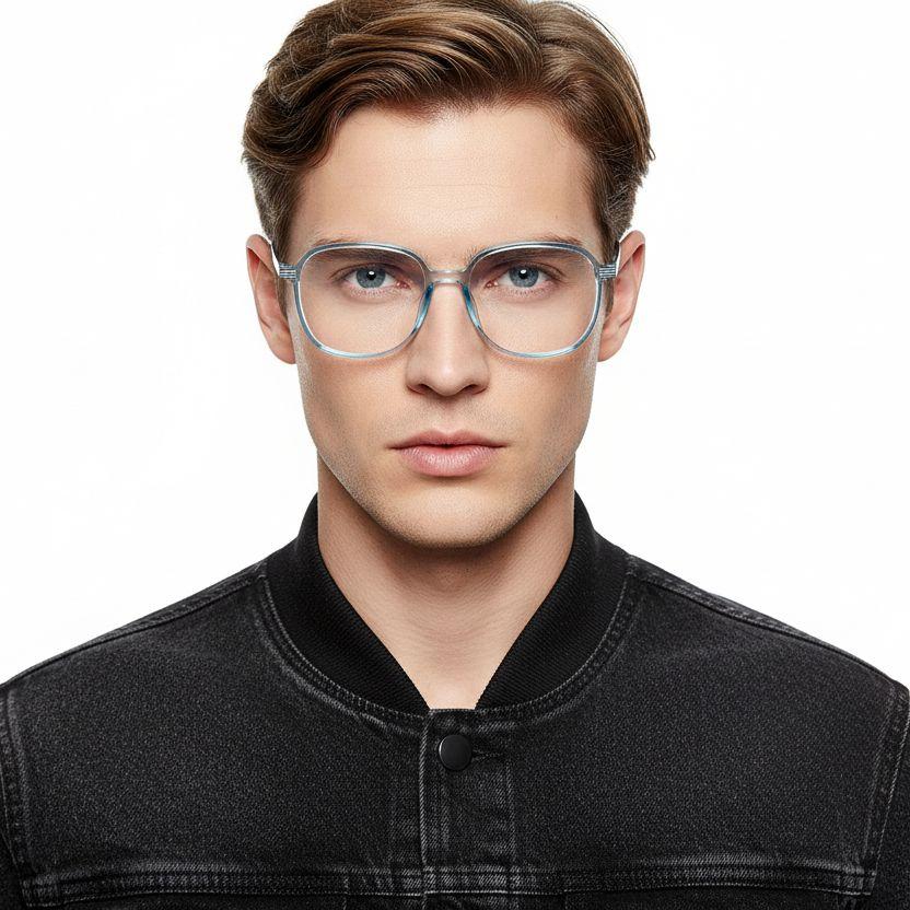 Rectangular Blue TR90 Kids Glasses #BS0406-0234